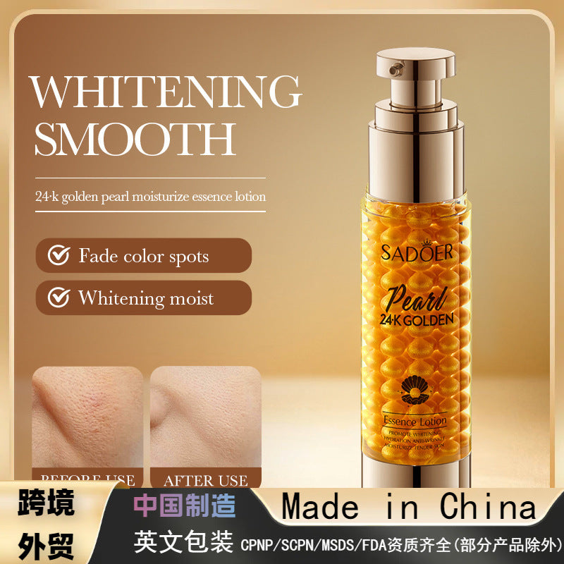 24K Gold Pearl Collagen Whitening Moisturizing Serum, Skin Rejuvenation Moisturizing Lotion