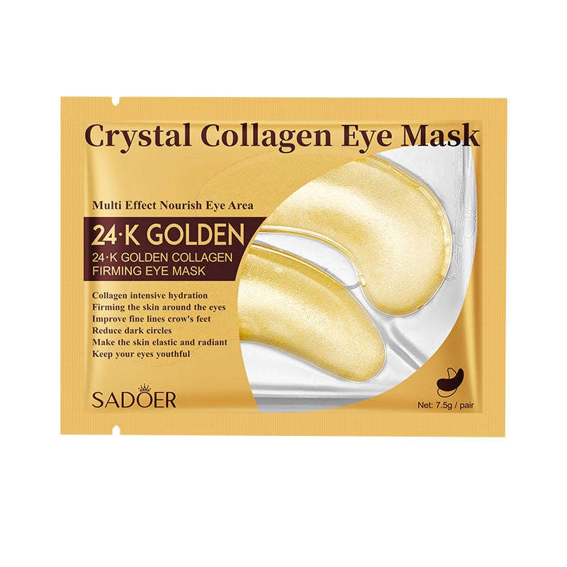 24K gold collagen firming eye mask, hydrating and moisturizing eye mask