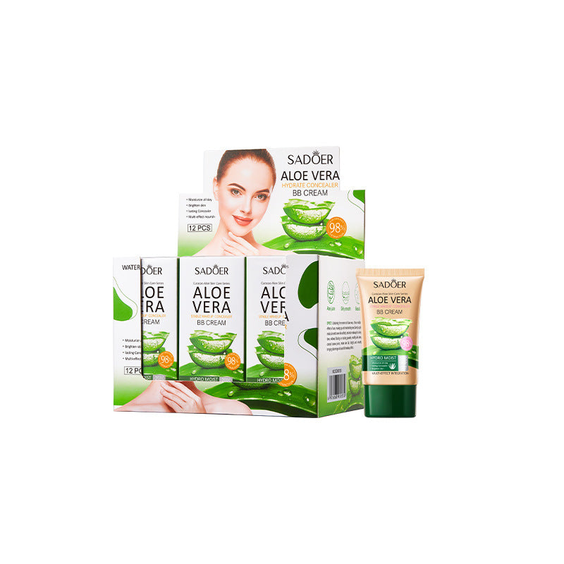 Aloe Vera Makeup Concealer BB Cream, Repair Light Brightening BB Cream