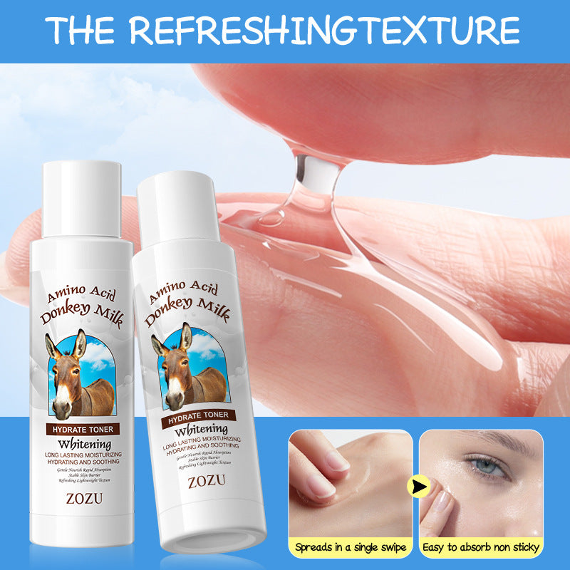 All English ZOZU donkey milk toner, moisturizing, moisturizing and moisturizing water