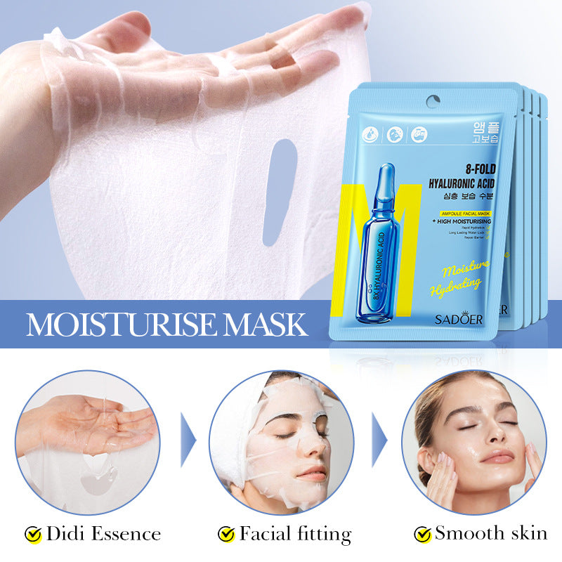 8 heavy hyaluronic acid moisturizing and hydrating mask, moisturizing skin mask sticker