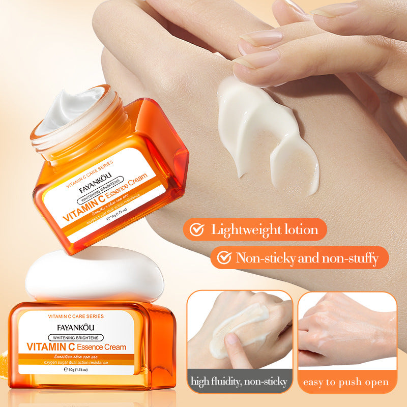 All English FAYANKOU Vitamin C Whitening and Brightening Serum Cream, Brightening and Moisturizing Cream