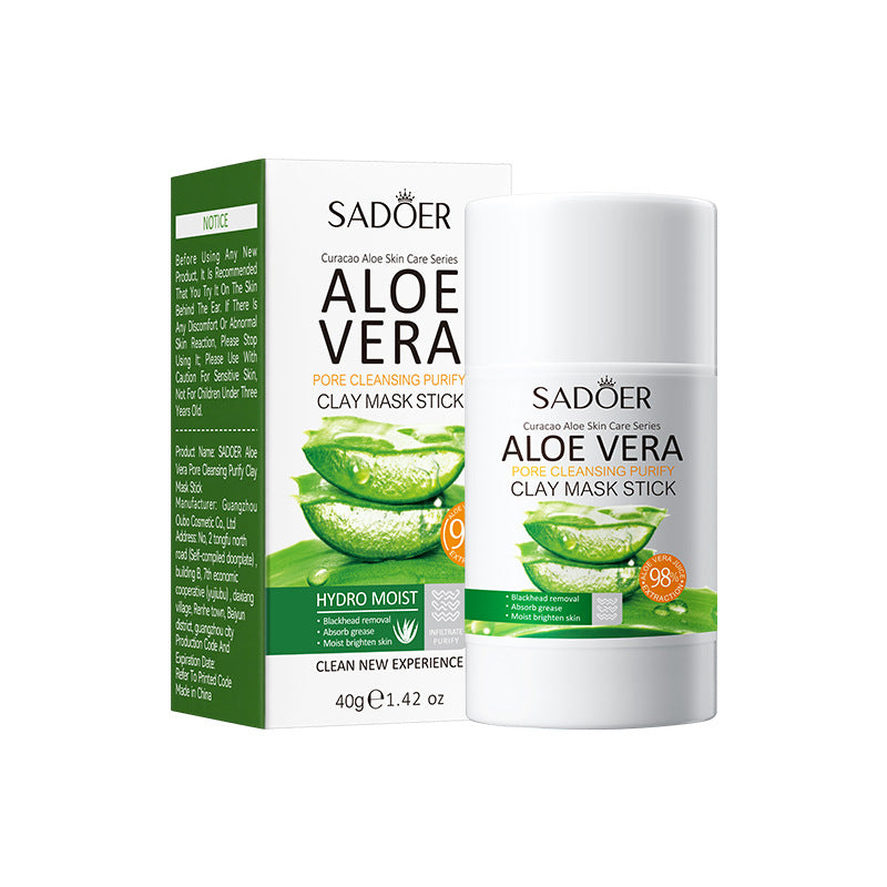 Aloe Vera Pore Clear Solid Mask, Cleansing Facial Mud Mask