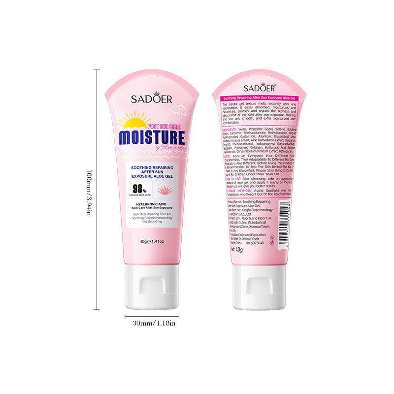 After Sun Soothing Repair Aloe Vera Gel, Moisturizing and Hydrating Aloe Vera Gel