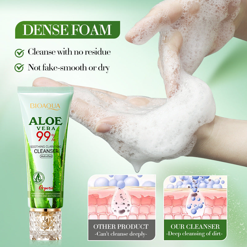 Aloe Vera Soothing Smooth Cleanser, Gentle Cleansing Facial Cleanser
