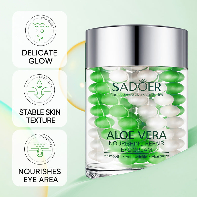 Aloe Vera Nourishing and Repairing Eye Cream, Hydrating and Moisturizing, Refreshing, Fading Fine Lines, Eye Bags Firming