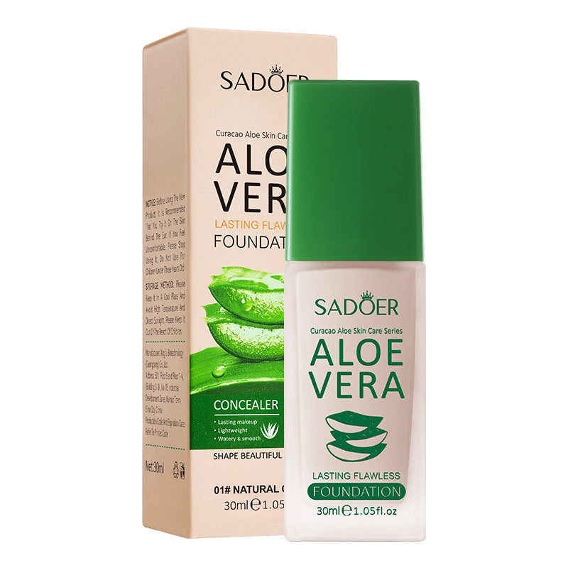 Aloe Vera Makeup Flawless Foundation Natural Concealer Long-lasting No Makeup Refreshing Oil Control