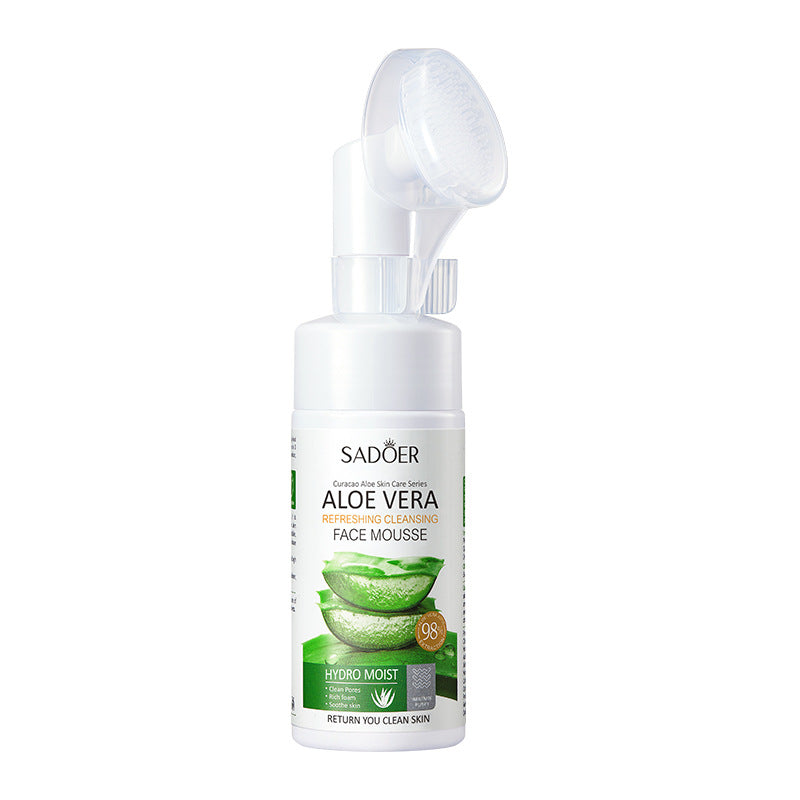 Aloe Vera Refreshing Cleansing Mousse, Deep Cleansing Dirt Not Tight Facial Cleanser