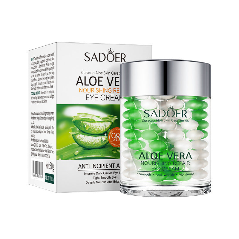 Aloe Vera Nourishing and Repairing Eye Cream, Hydrating and Moisturizing, Refreshing, Fading Fine Lines, Eye Bags Firming