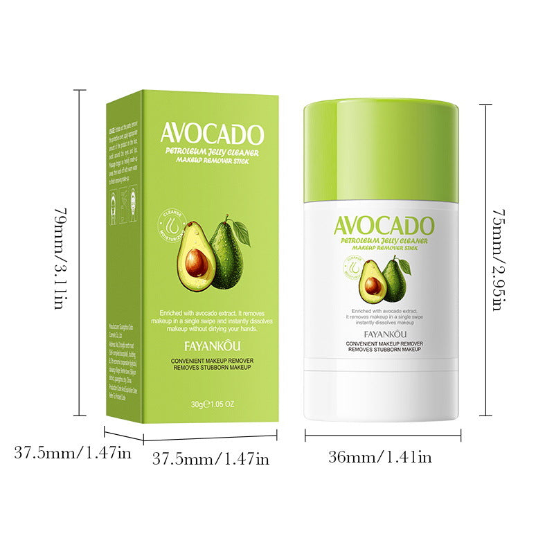All English FAYANKOU Avocado Vaseline Cleansing Makeup Remover Stick, Makeup Remover Cream